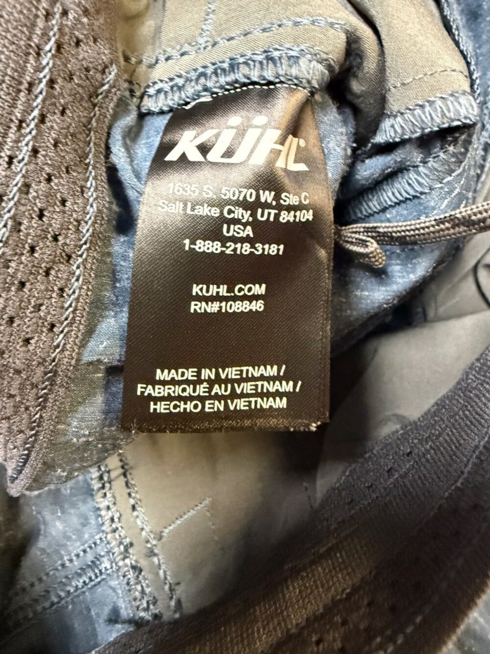 KÜHL Men’s Getaway Shorts Medium Blue Textured Hemp Stretch‎ EUC - Picture 8 of 13